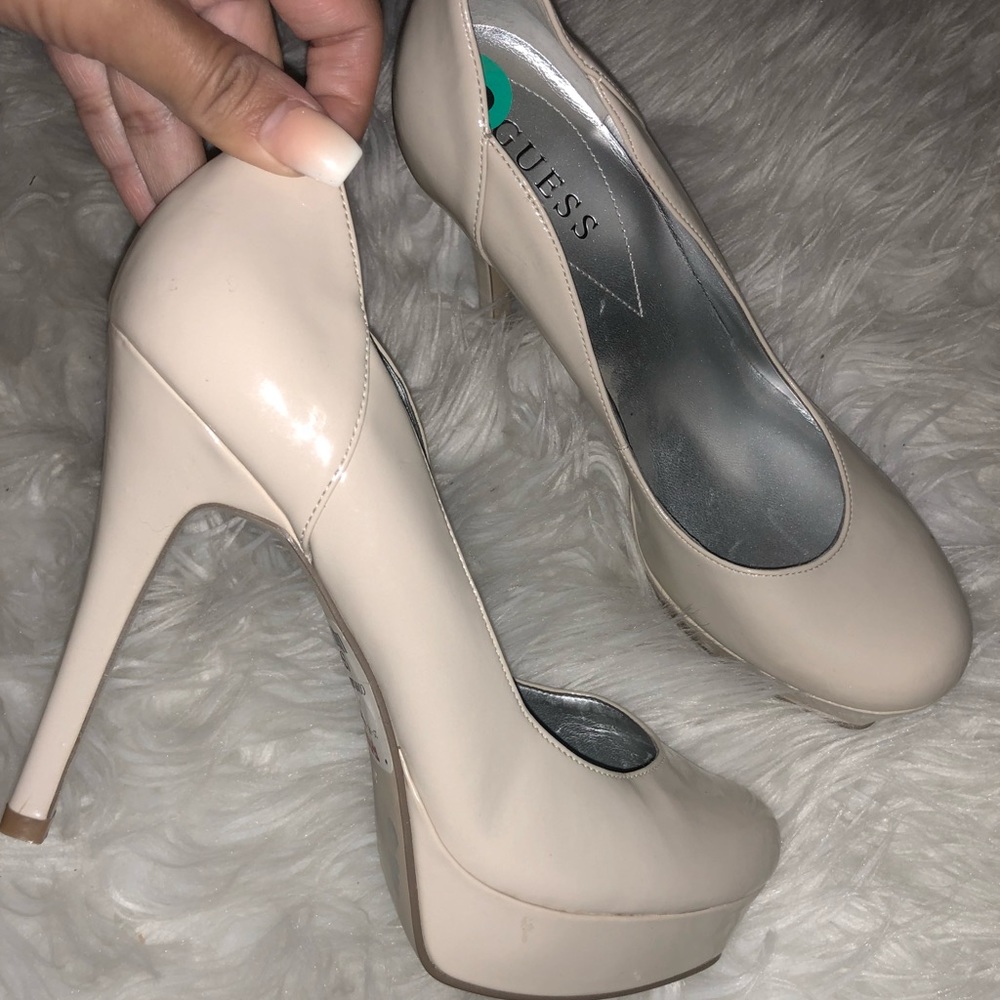 Guess Nude Patent Leather Heels